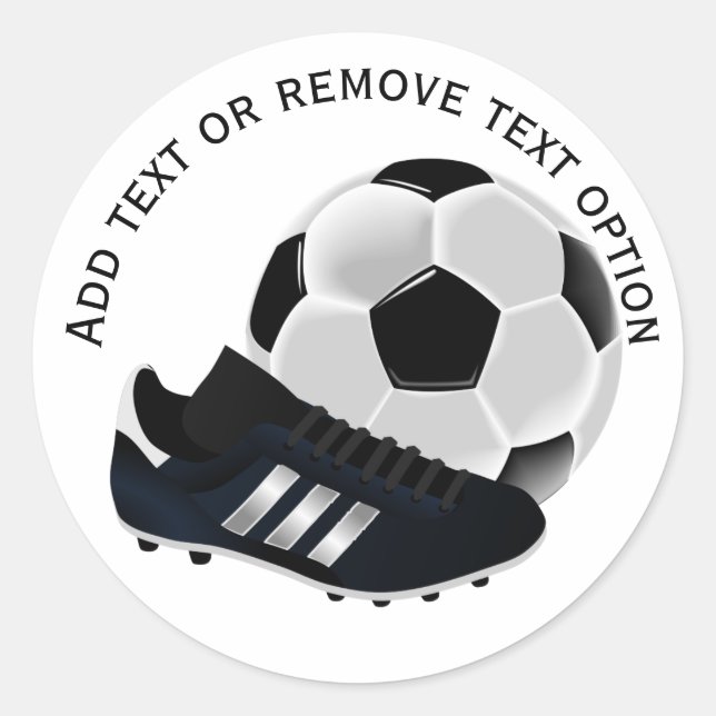 Sticker Rond Soccer Ball and Shoe (Devant)