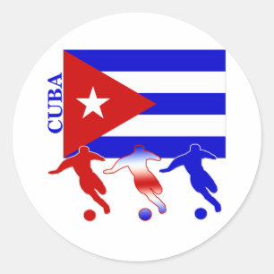 Sticker Rond Soccer Cuba