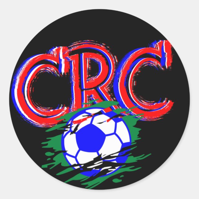 Sticker Rond Soccer Game Selección Costa Rica Football Soccer (Devant)