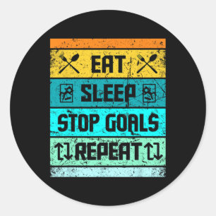 Sticker Rond Soccer Goalie Hockey Goalie Lacrosse Pour Hommes F
