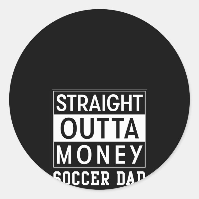 Sticker Rond Soccer Papa Fête des pères Football (Devant)