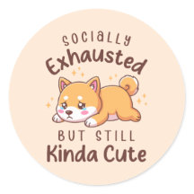 Socially Exhausted But Still Cute - Shiba Inu