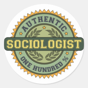 Sticker Rond Sociologue authentique