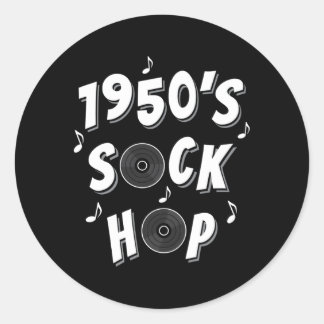 Sticker Rond Sock Hop School Dance Des Années 1950