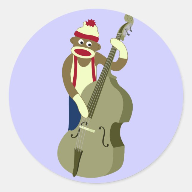 Sticker Rond Sock Monkey HAUT Lecteur Basse (Devant)
