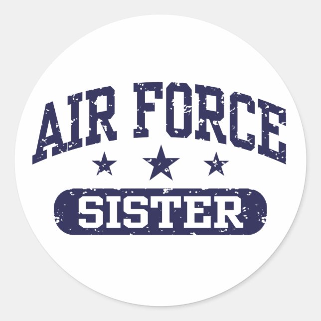 Sticker Rond Soeur de la Force aérienne (Devant)
