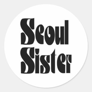 Sticker Rond Soeur Séoul