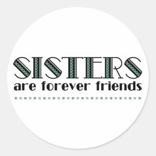 Sticker Rond Soeurs 2vert (Devant)