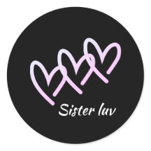 Sœurs  Cœur d'amour Noir 
