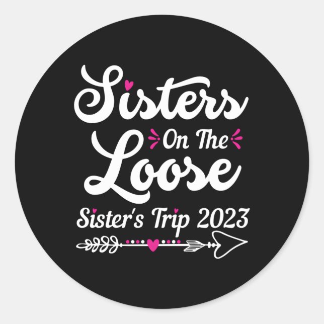 Sticker Rond Soeurs En Voyage De Soeur Perdue 2023 (Devant)