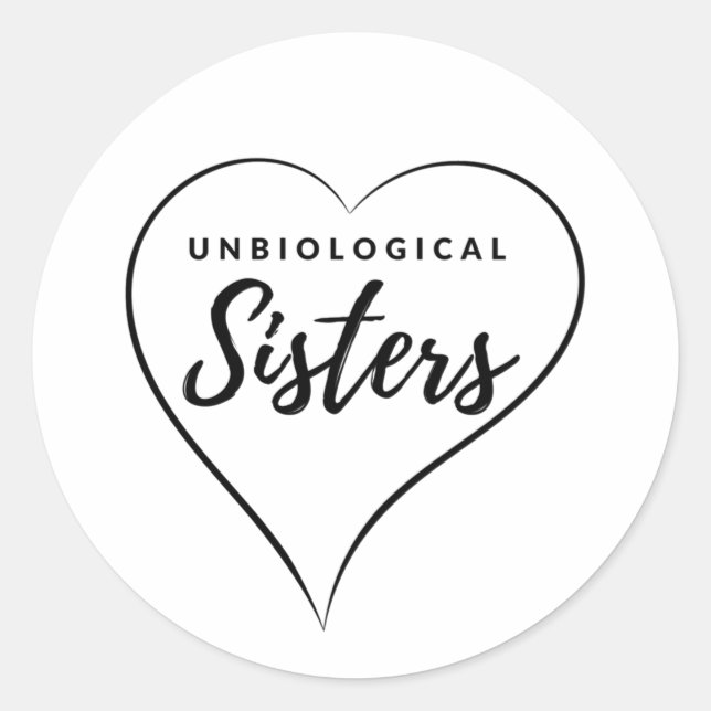 Sticker Rond Soeurs non biologiques Meilleur Ami Don Soronity (Devant)