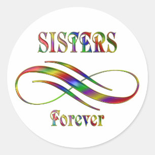Sticker Rond Soeurs pour toujours