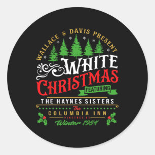 Sticker Rond Soeurs White Christmas Movie 1954 Pajamas Holiday