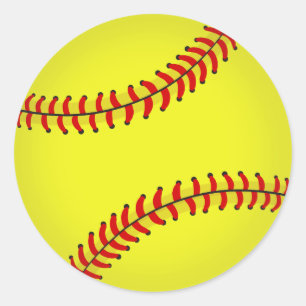 Sticker Rond Softball