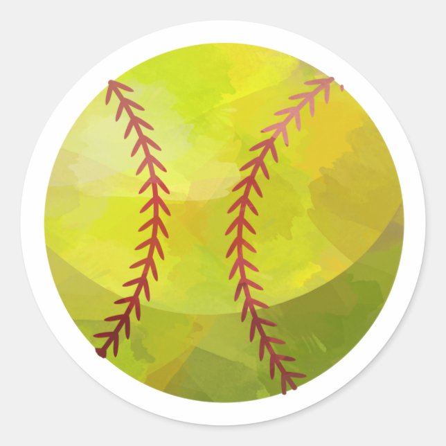 Sticker Rond Softball (Devant)