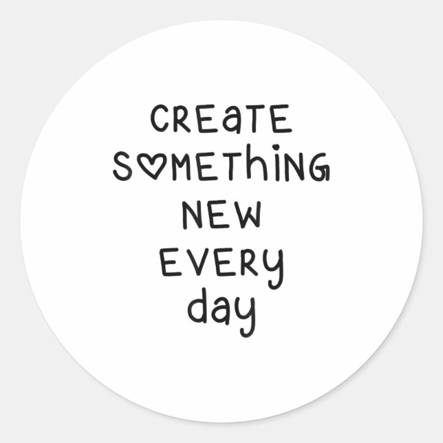 Sticker Rond Soing New Every Day Artist Gift  (Devant)