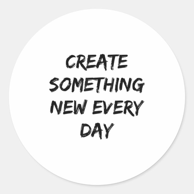 Sticker Rond Soing New Every Day Artist Gift  (Devant)