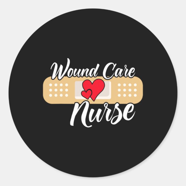 Sticker Rond Soins de beauté Infirmière Coeur (Devant)