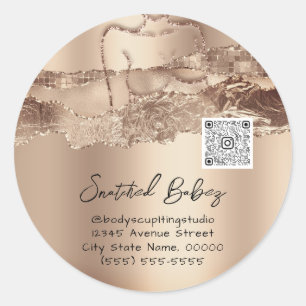 Sticker Rond Soins du corps Sculpter logo cosmétique QR Petite