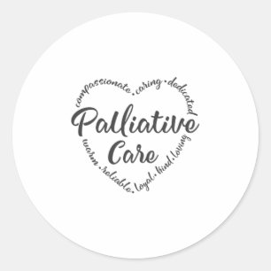Sticker Rond Soins palliatifs, Hôpital, travailleur en soins p