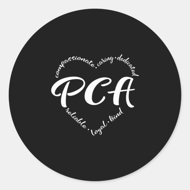 Sticker Rond Soins personnels, pc, soins à domicile (Devant)