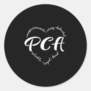 Sticker Rond Soins personnels, pc, soins à domicile