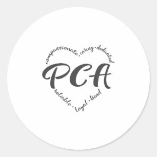 Sticker Rond Soins personnels, pc, soins à domicile