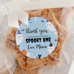 Sticker Rond Soirée d'anniversaire du garçon Ghost