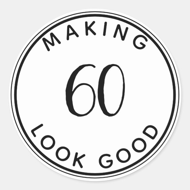 Sticker Rond Soirée de 60e anniversaire (Devant)
