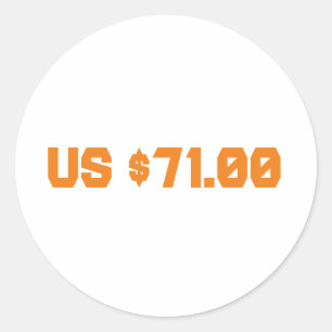 Sticker Rond soixante-dix dollars