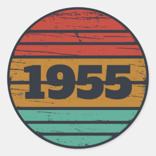 Sticker Rond Soixante-dix vintages 70e anniversaire personnalis