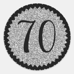 Sticker Rond Soixante-dixième anniversaire de la Parties scint
