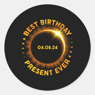Sticker Rond Solar Eclipse Meilleur Anniversaire Jamais Drôle T