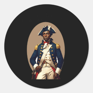 Sticker Rond Soldat de guerre révolutionnaire du patriote afric