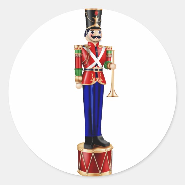 Sticker Rond soldat étain. (Devant)