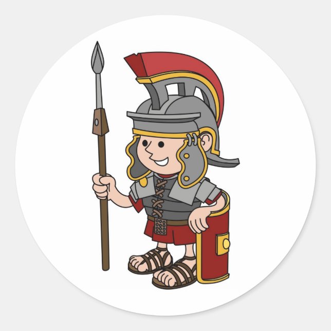 Sticker Rond Soldat romain (Devant)