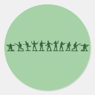 Sticker Rond Soldats de jouets classiques