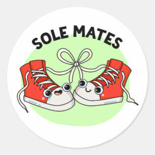 Sticker Rond Sole Mates Funny Chaussure Pun