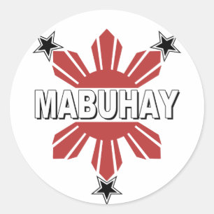 Sticker Rond Soleil et étoile de Mabuhay