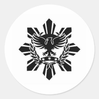 Sticker Rond Soleil philippin et crête d'aigle