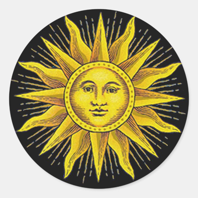 Sticker Rond Soleil romain (Devant)