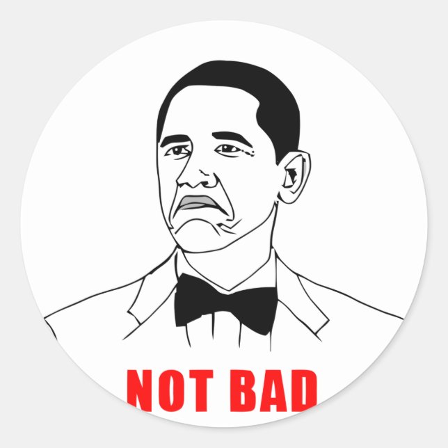 Sticker Rond solidaires pas mal Obama (Devant)