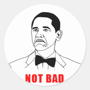 Sticker Rond solidchainwear Obama non mauvais