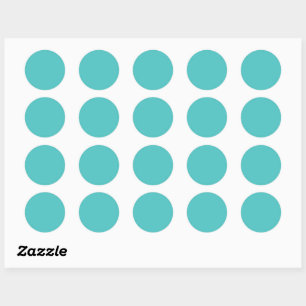 Sticker Rond Solide ciel aqua turquoise