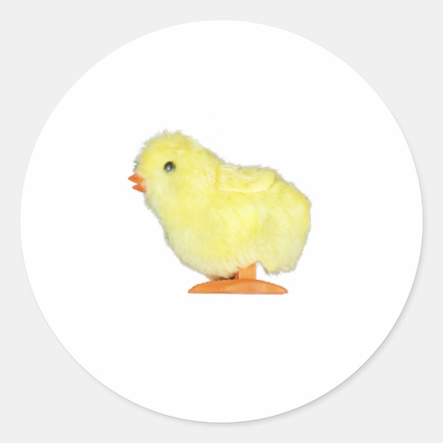 Sticker Rond Solo Chick sur transparent (Devant)