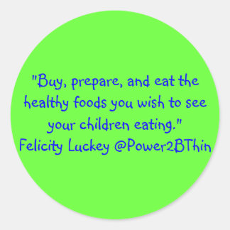 Sticker Rond Solutions pour l'obésité infantile