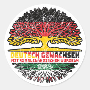 Sticker Rond Somaliland Somaliländisch Deutsch Deutschland Baum