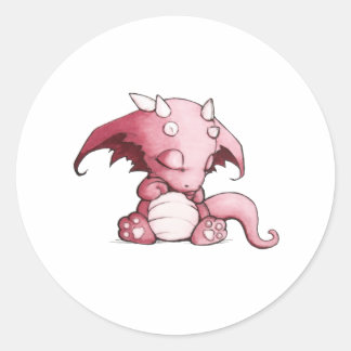 Sticker Rond sommeil bébé dragon