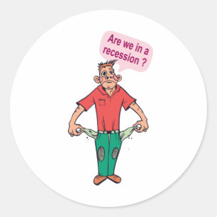 Sticker Rond Sommes-nous en récession ?