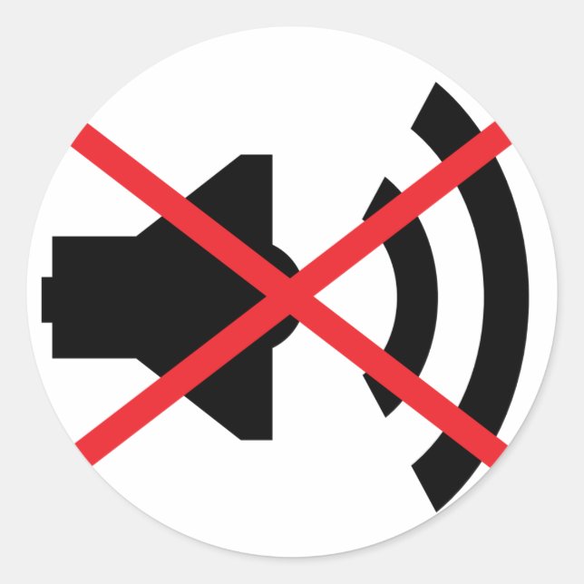 Sticker Rond 🔊 son 🔇 (Devant)